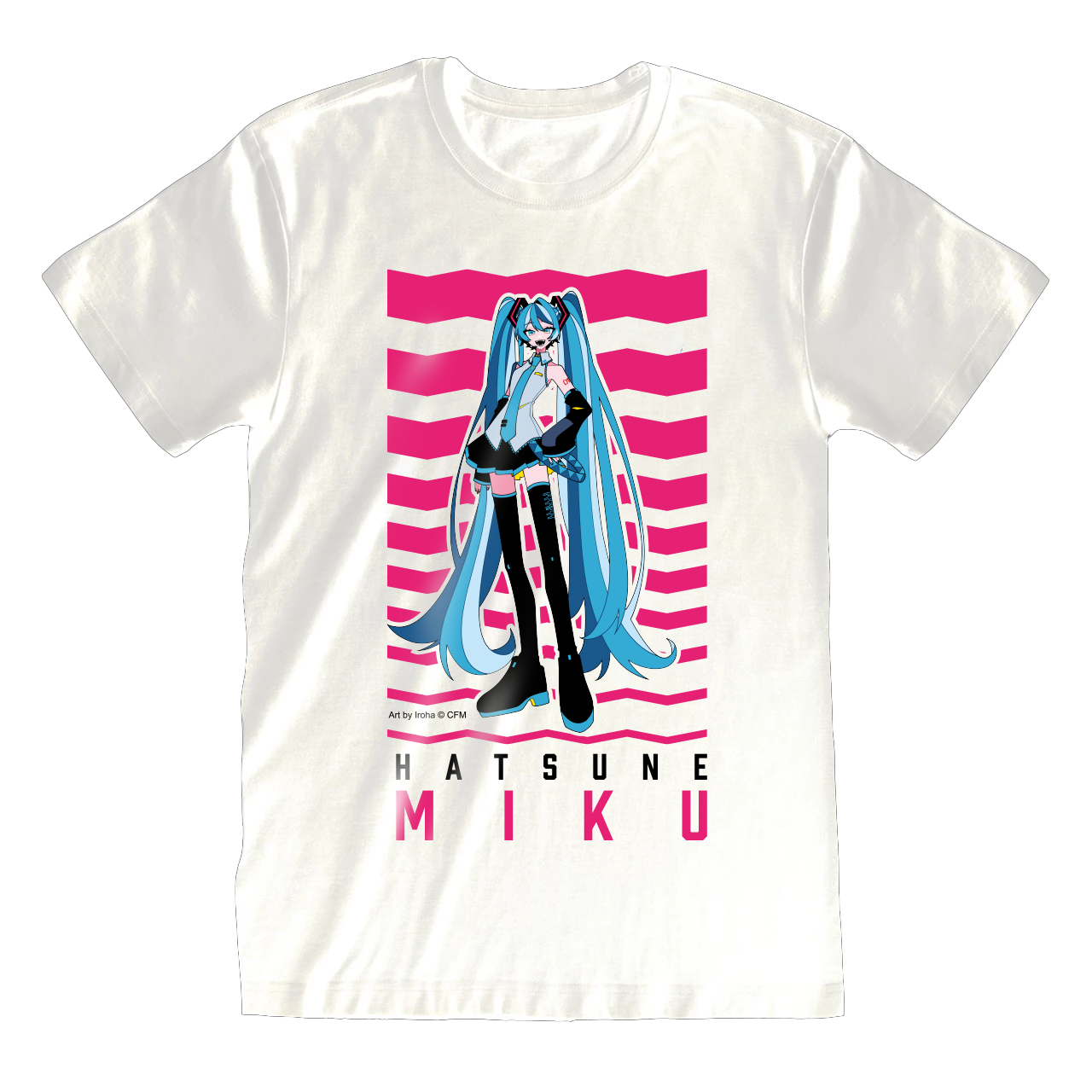 Hatsune Miku New Wave White T/S