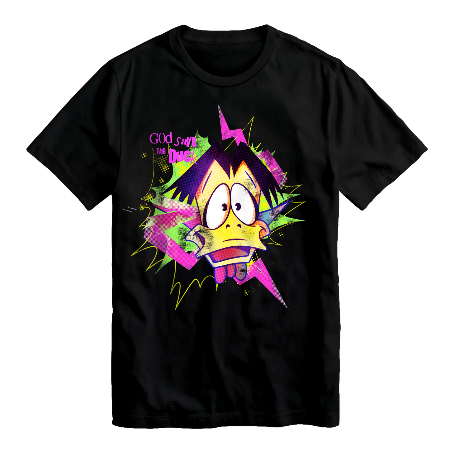 Count Duckula Punk Duckula Black T-Shirt
