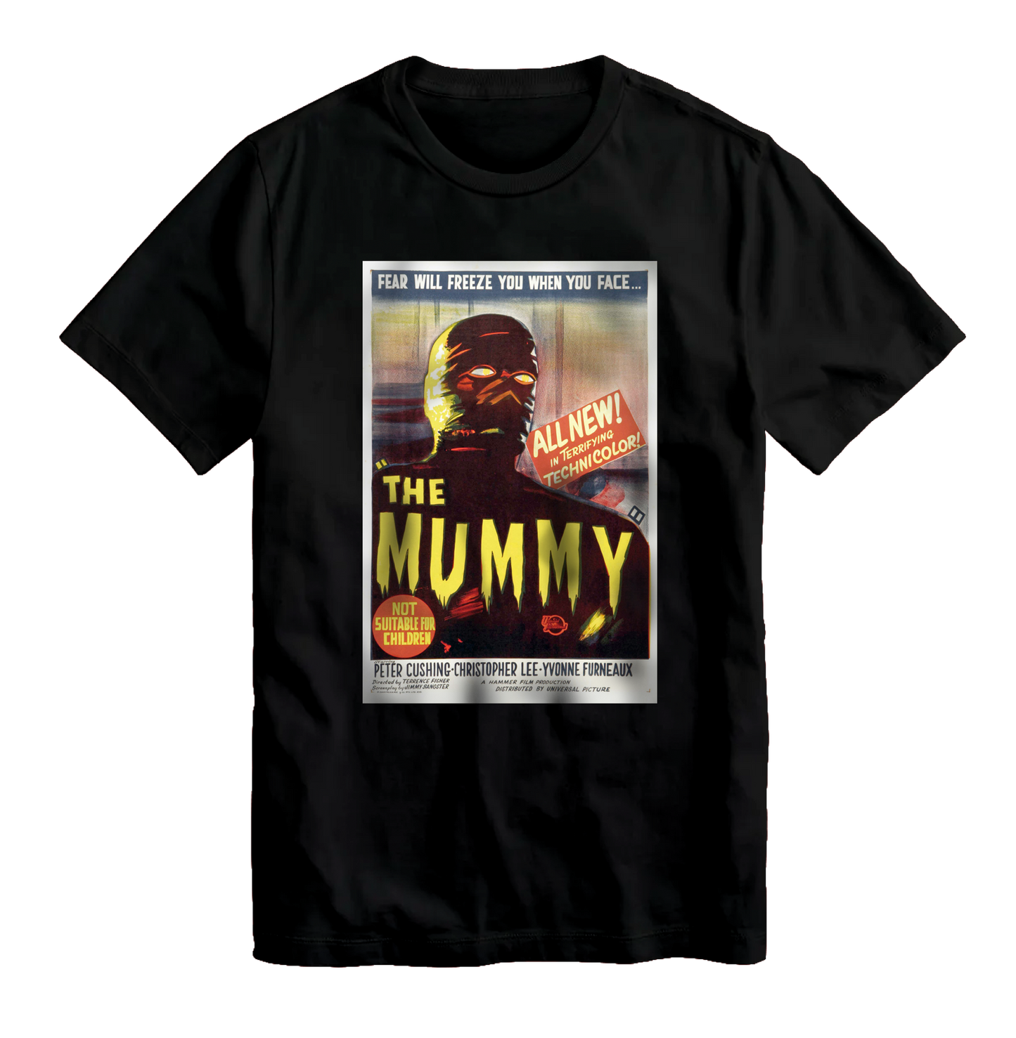 Hammer House Face the Mummy Black T-Shirt