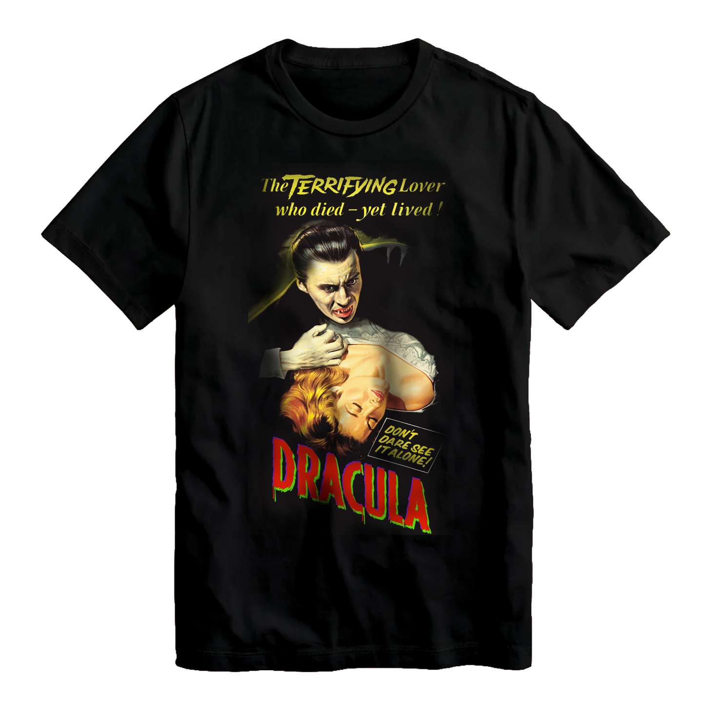 Hammer House Terrifying Lover Dracula Black T-Shirt