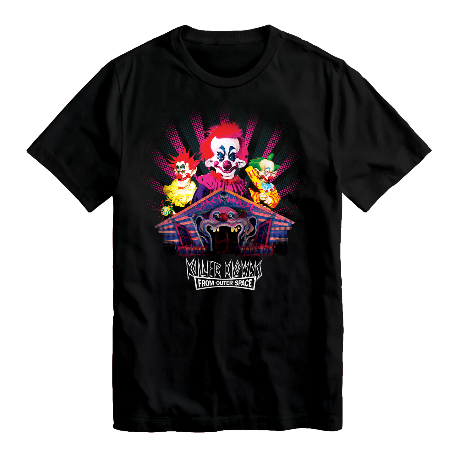 Killer Klowns From Outer Space Crazy House Black T-Shirt