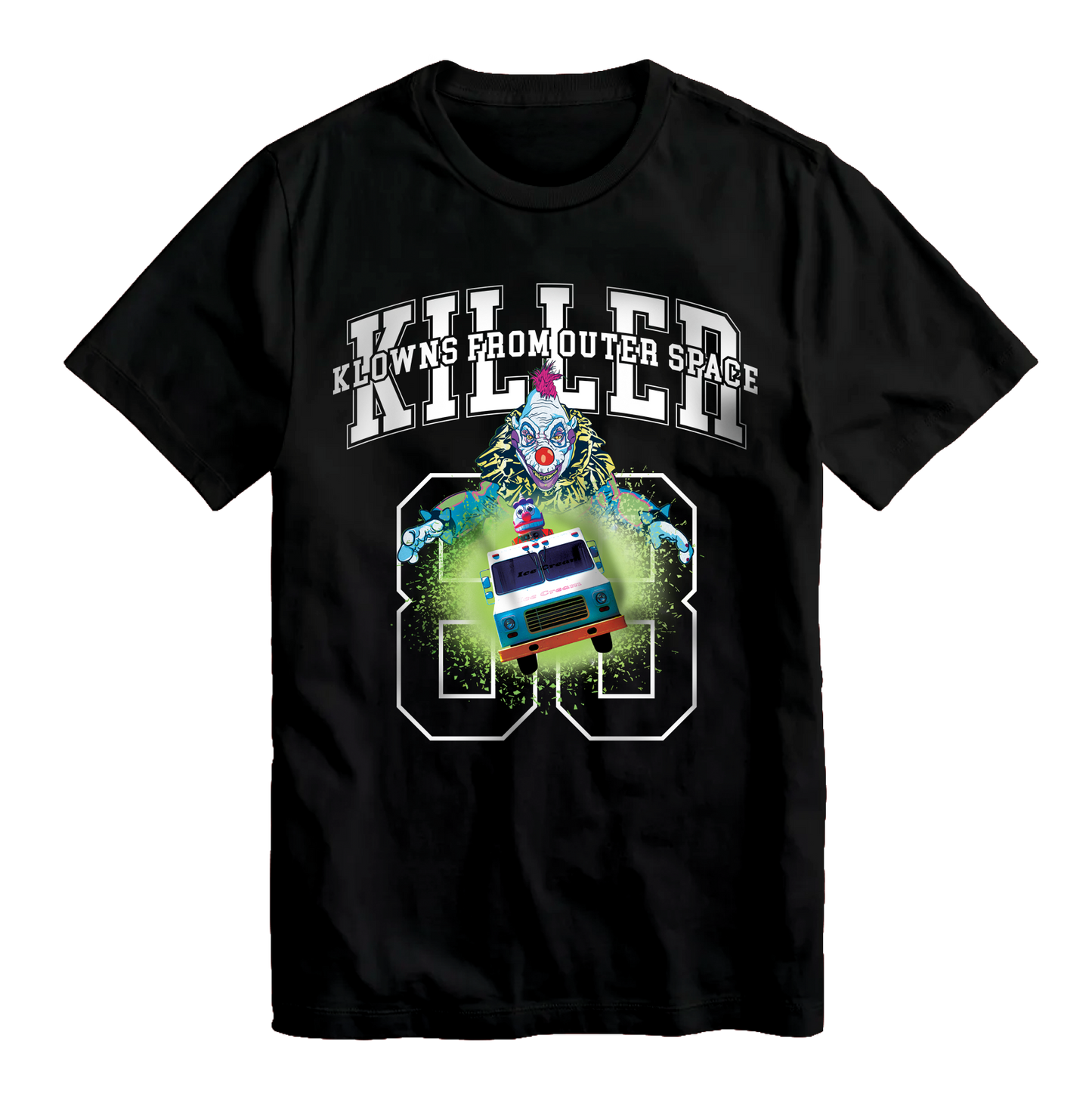 Killer Klowns From Outer Space 88 Ice Cream Black T-Shirt