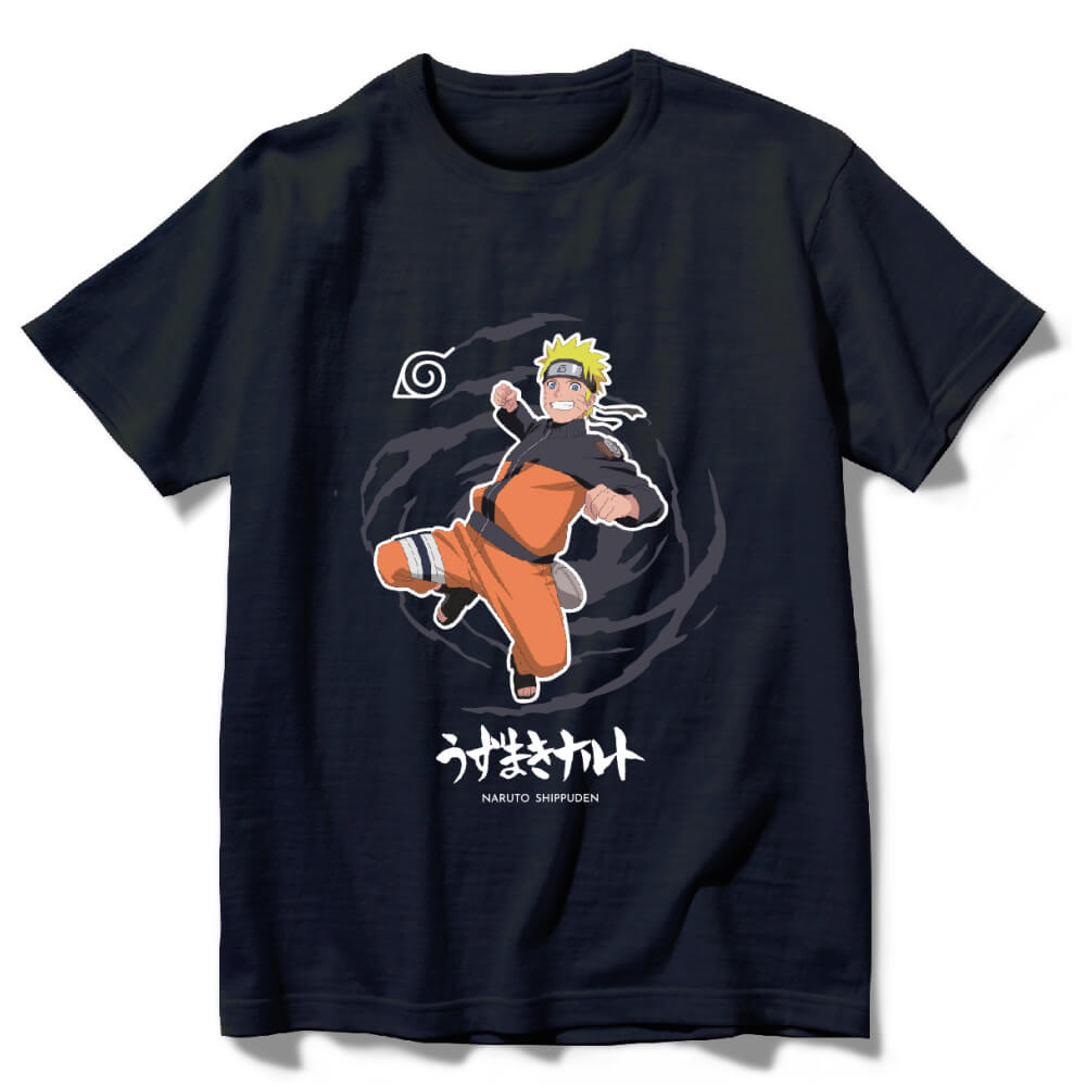 Naruto Shippuden Swirl Black T-Shirt