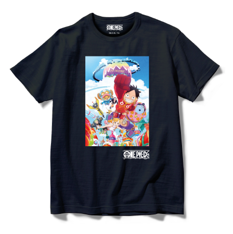 One Piece Flying Scroll Black T-Shirt