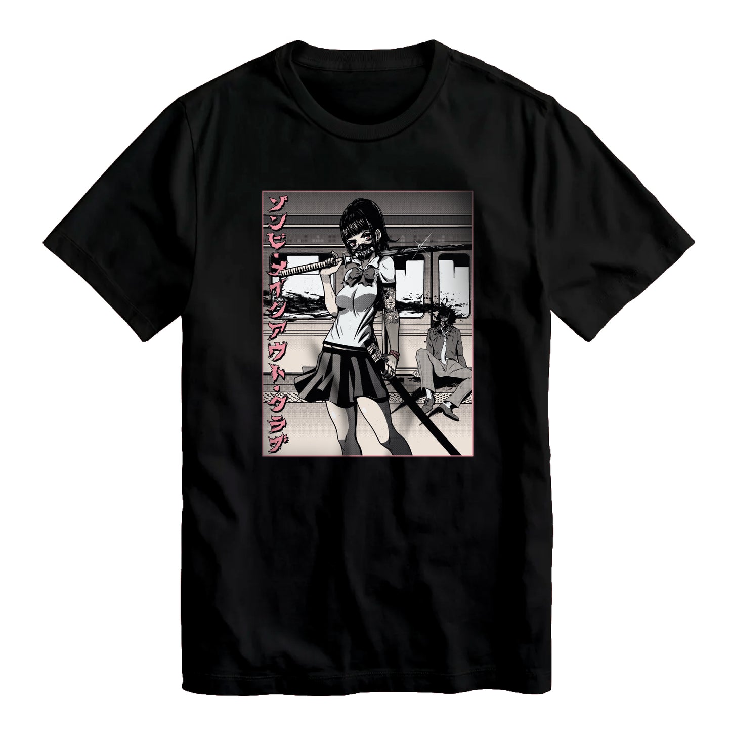 Zombie Make Out Club Subway Commutor Black T-Shirt