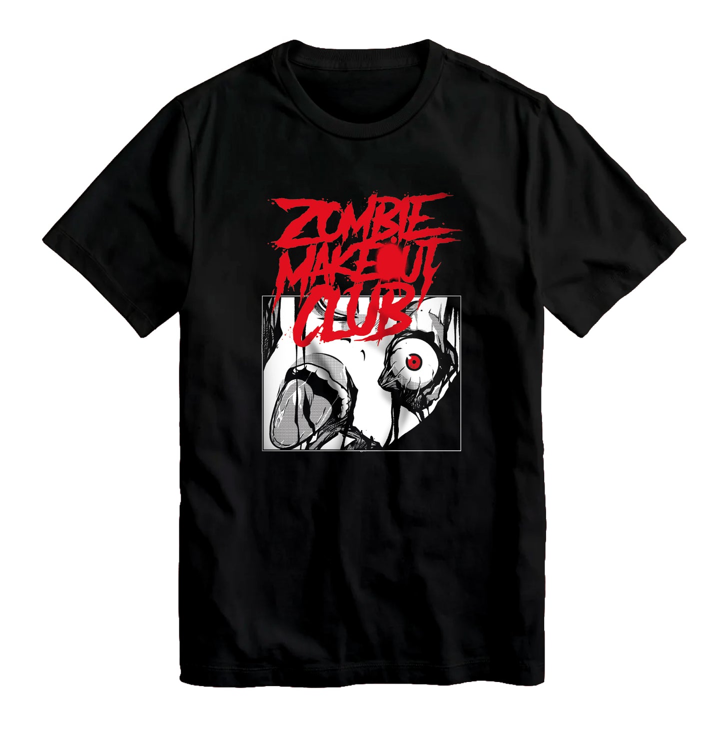 Zombie Make Out Club Red Eye Black T-Shirt