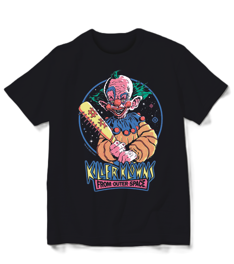 Killer Klowns Steven Rhodes Baseball Bat Klown Blk T/S