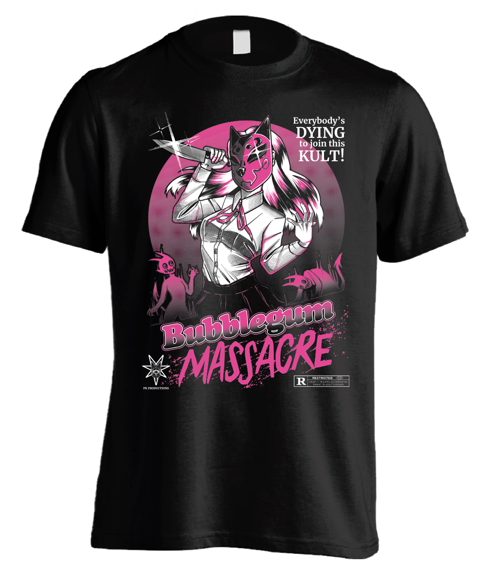 Pinku Kult BubbleGum Black T-Shirt