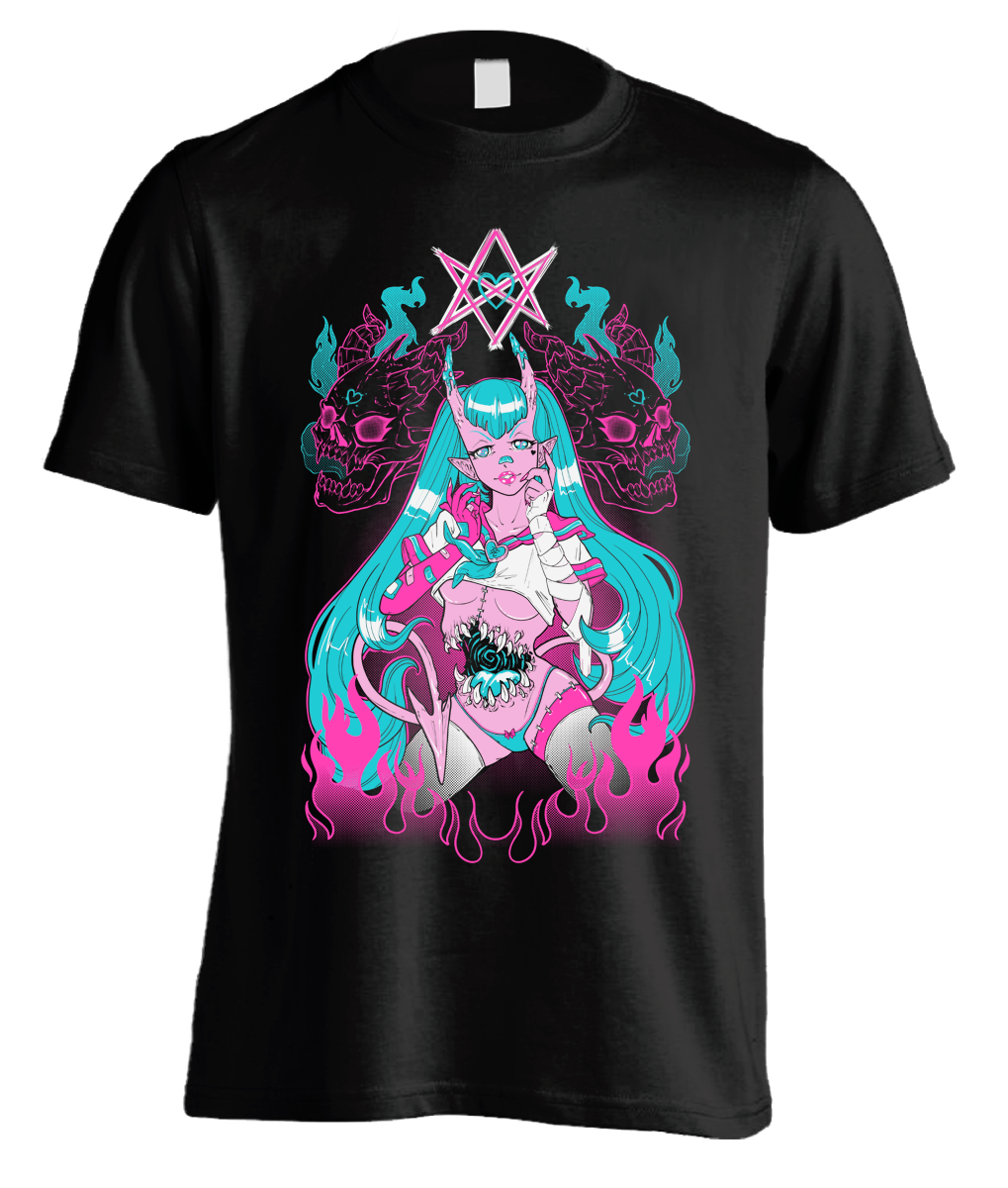 Pinku Kult UnHoly Black T-Shirt