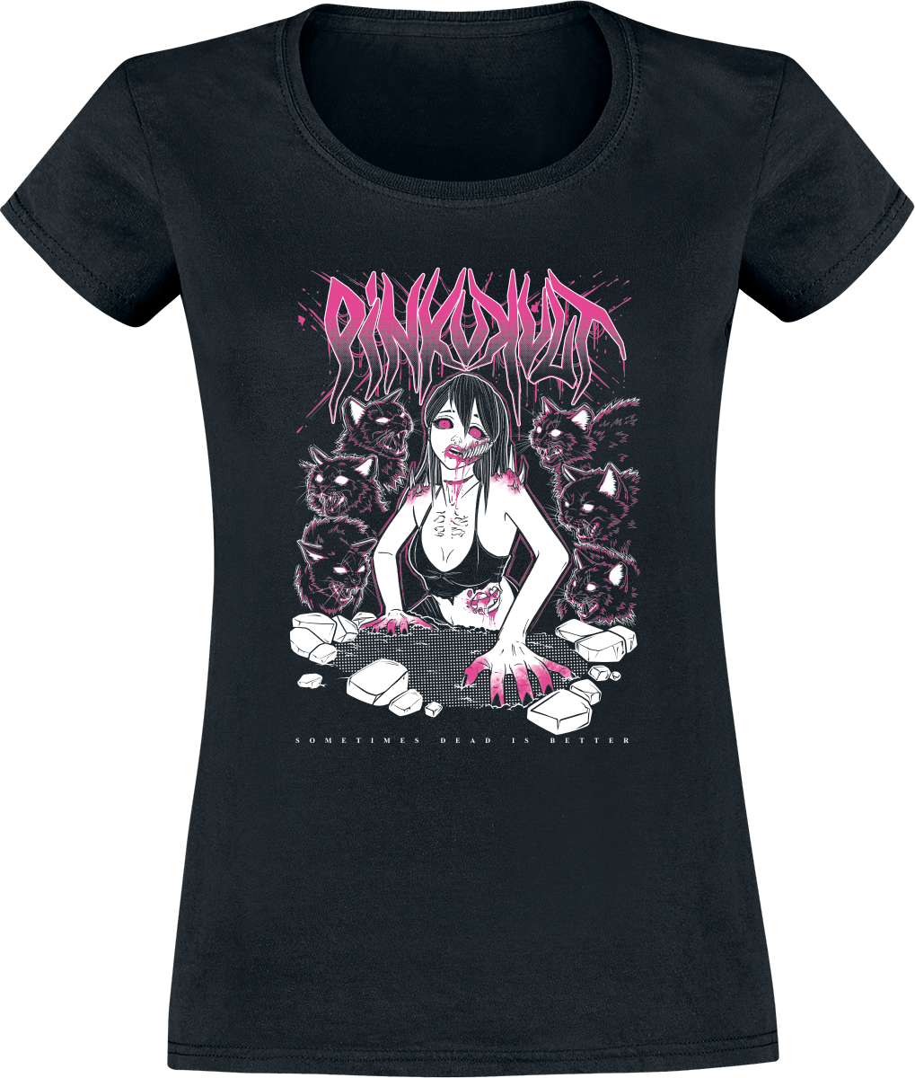 Pinku Kult Play Dead Black T-Shirt