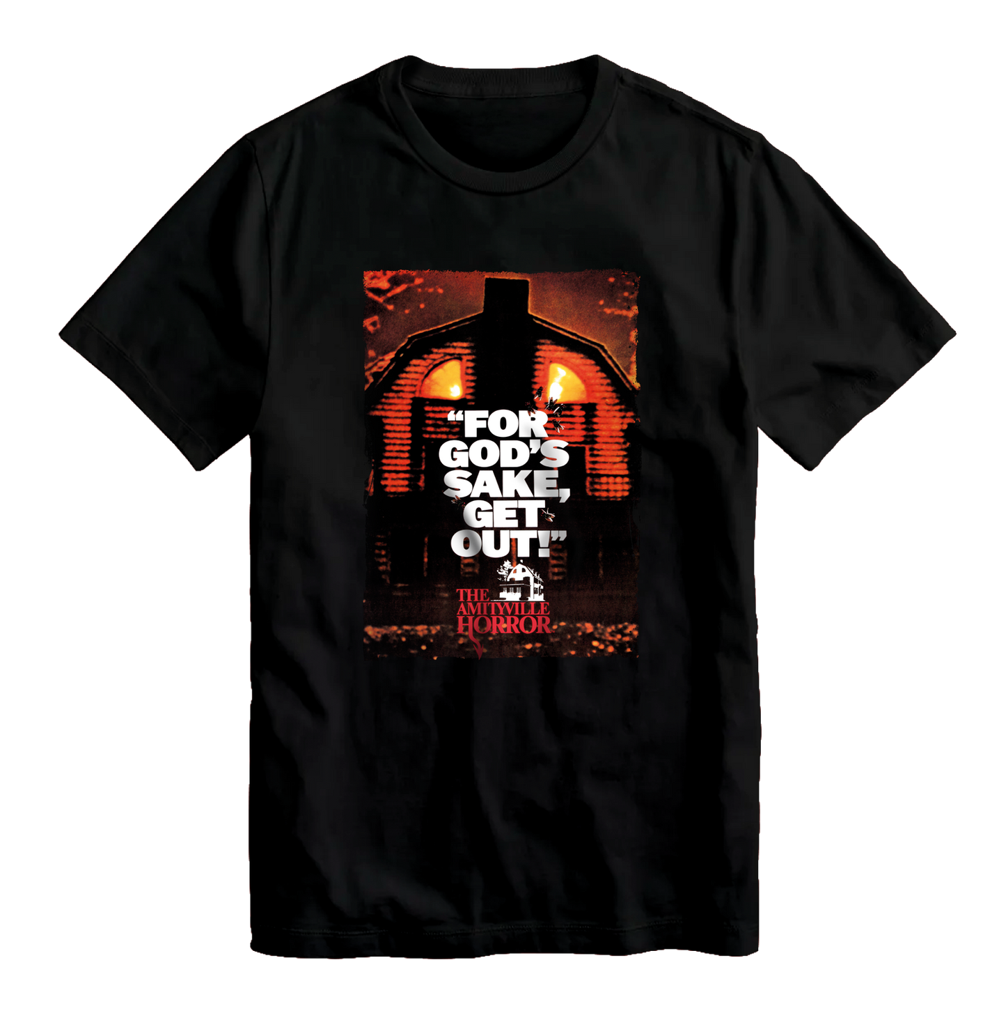 Amityville Horror For Gods Sake Black T-Shirt
