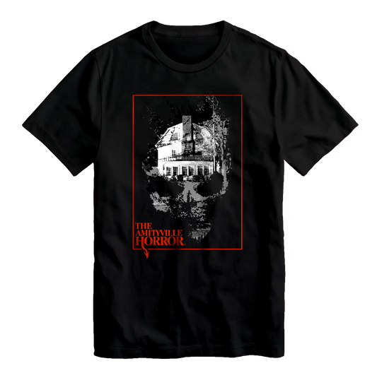 Amityville Horror Skulll House Black T-Shirt