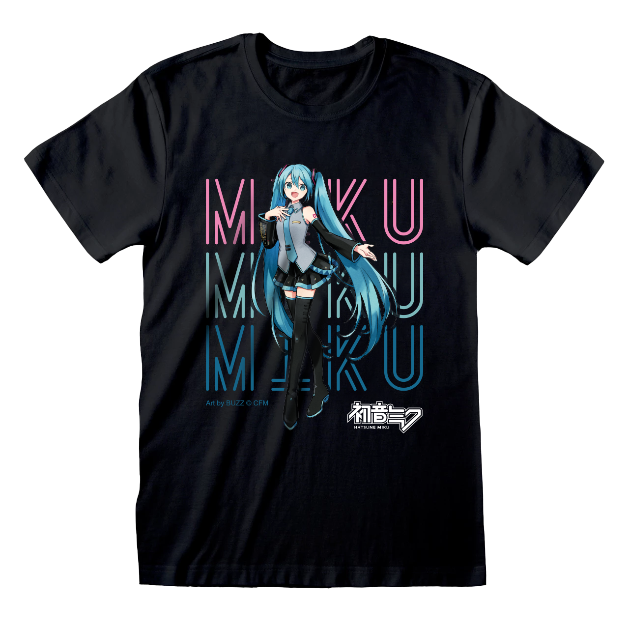 Hatsune Miku Neon Sign Black T/S