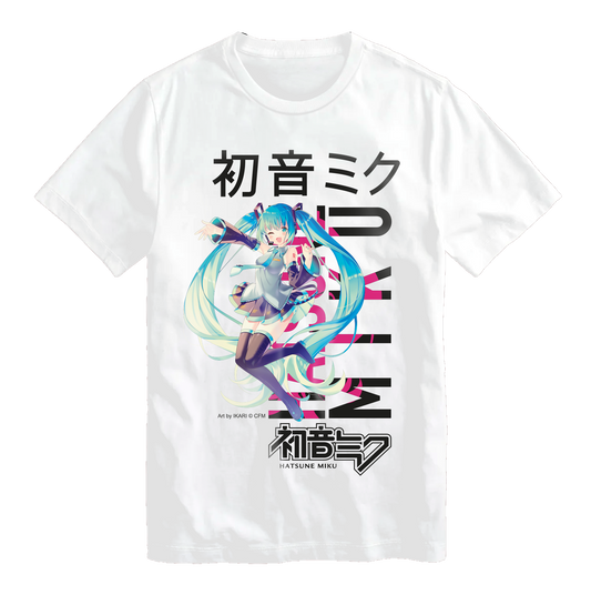 Hatsune Miku Pink Shadow Wht T-Shirt
