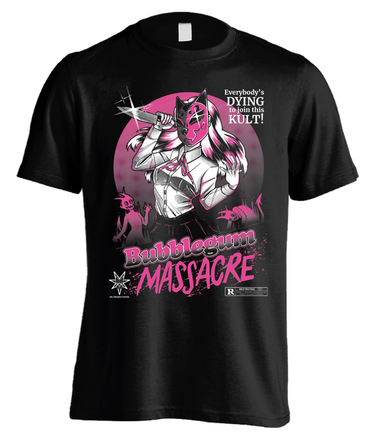 Pinku Kult BubbleGum Black T-Shirt