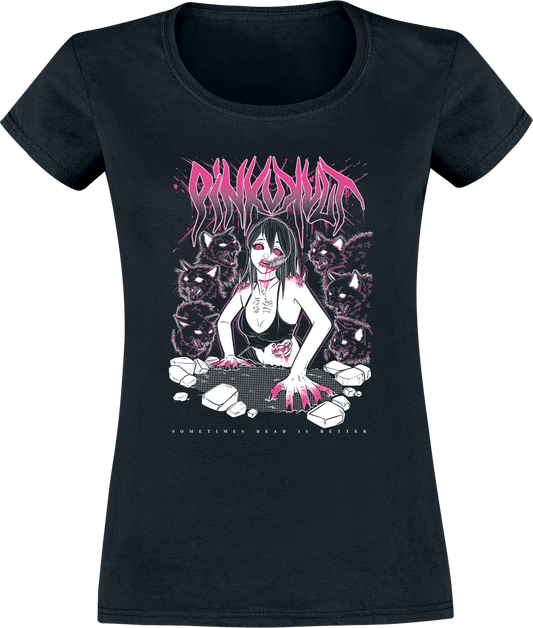 Pinku Kult Play Dead Black T-Shirt